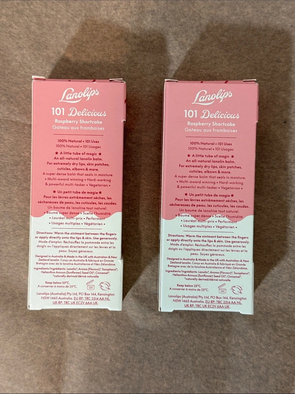 Set of 2 - 101 Ointment Raspberry Shortcake - Hydrating Lip Treatment (Pink)